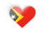 East Timor. Heart sticker. Download icon.