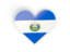 El Salvador. Heart sticker. Download icon.