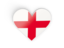England. Heart sticker. Download icon.