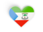 Equatorial Guinea. Heart sticker. Download icon.