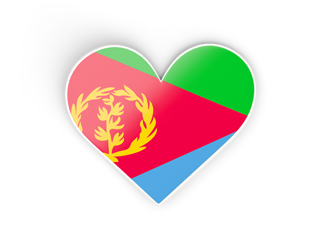 Heart sticker. Download flag icon of Eritrea at PNG format