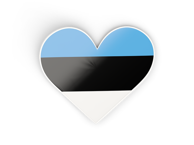 Heart sticker. Download flag icon of Estonia at PNG format