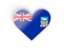 Falkland Islands. Heart sticker. Download icon.