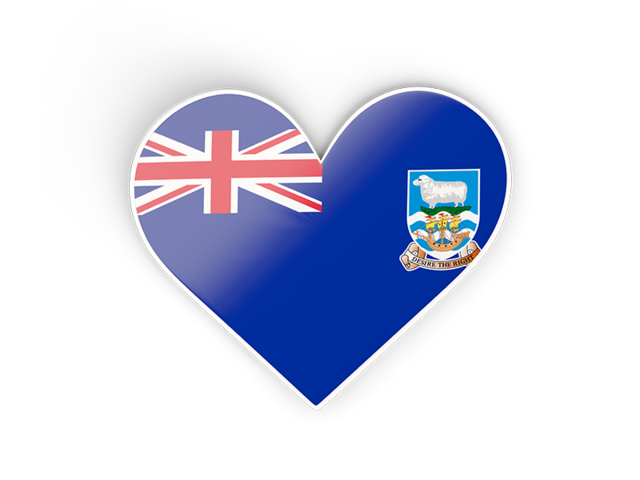 Heart sticker. Download flag icon of Falkland Islands at PNG format