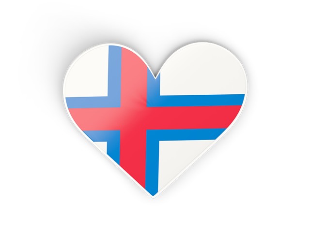 Heart sticker. Download flag icon of Faroe Islands at PNG format