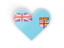 Fiji. Heart sticker. Download icon.