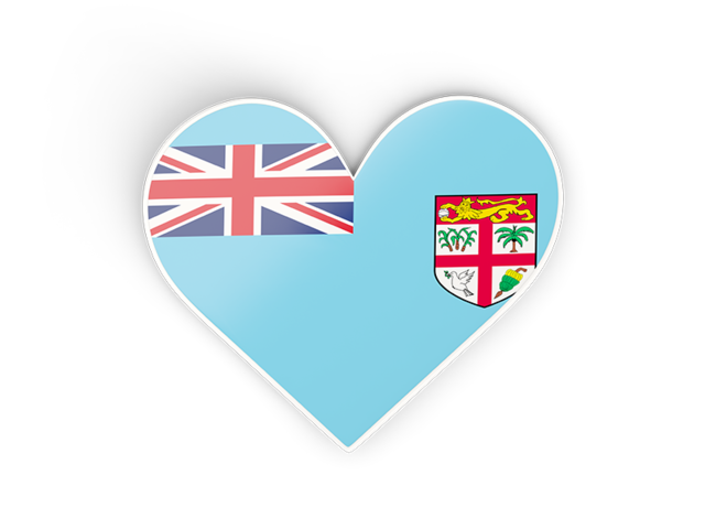 Heart sticker. Download flag icon of Fiji at PNG format