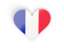 France. Heart sticker. Download icon.