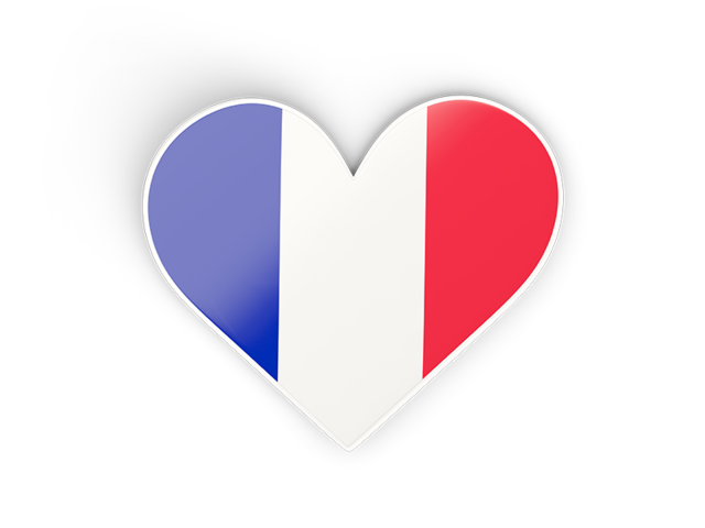 Heart sticker. Download flag icon of France at PNG format