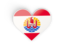 French Polynesia. Heart sticker. Download icon.