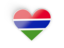 Gambia. Heart sticker. Download icon.