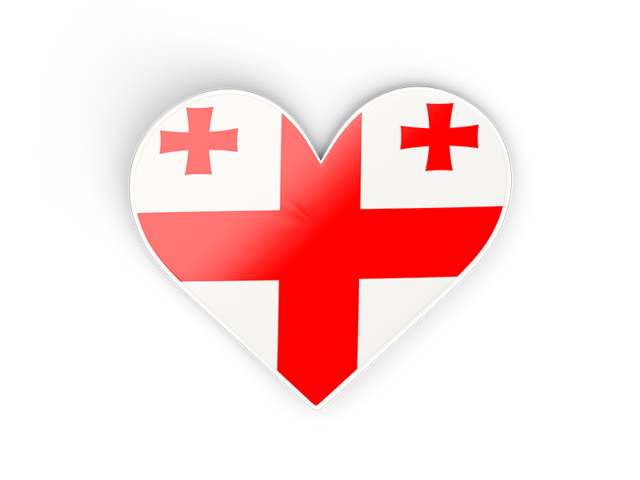 Heart sticker. Download flag icon of Georgia at PNG format