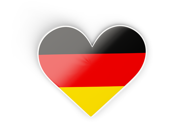 Heart sticker. Download flag icon of Germany at PNG format