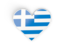 Greece. Heart sticker. Download icon.