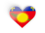Guadeloupe. Heart sticker. Download icon.