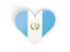 Guatemala. Heart sticker. Download icon.