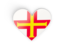 Guernsey. Heart sticker. Download icon.