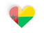 Guinea-Bissau. Heart sticker. Download icon.