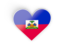 Haiti. Heart sticker. Download icon.
