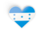 Honduras. Heart sticker. Download icon.