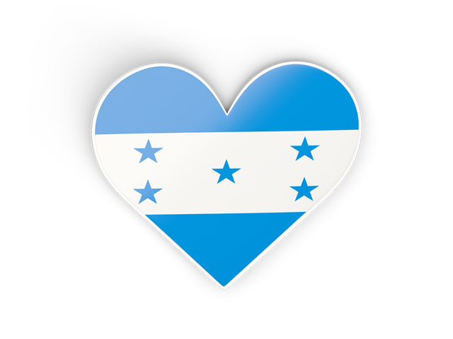Наклейка в форме сердца. Скачать флаг. Гондурас