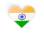 India. Heart sticker. Download icon.