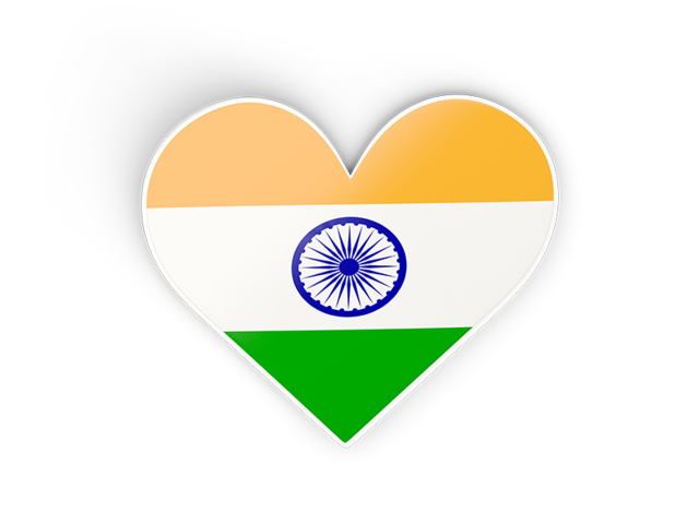 Heart sticker. Download flag icon of India at PNG format