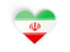 Iran. Heart sticker. Download icon.