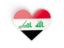 Республика Ирак. Наклейка в форме сердца. Скачать иконку.