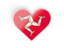 Isle of Man. Heart sticker. Download icon.