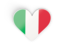 Italy. Heart sticker. Download icon.