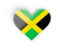 Jamaica. Heart sticker. Download icon.