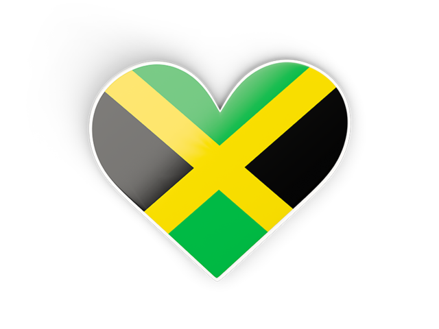 Heart sticker. Download flag icon of Jamaica at PNG format