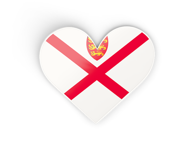Heart sticker. Download flag icon of Jersey at PNG format