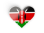 Kenya. Heart sticker. Download icon.