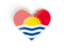 Kiribati. Heart sticker. Download icon.