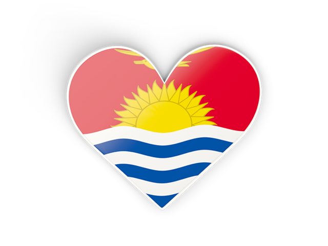 Heart sticker. Download flag icon of Kiribati at PNG format