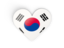 South Korea. Heart sticker. Download icon.