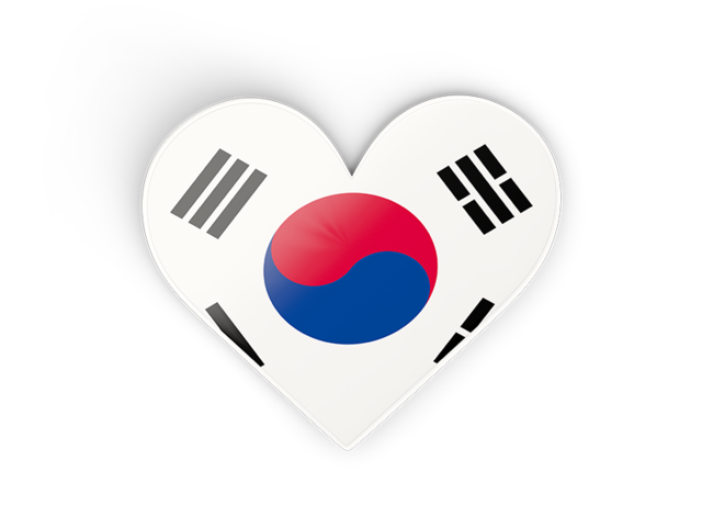 Heart sticker. Download flag icon of South Korea at PNG format