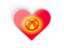 Kyrgyzstan. Heart sticker. Download icon.