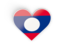 Laos. Heart sticker. Download icon.