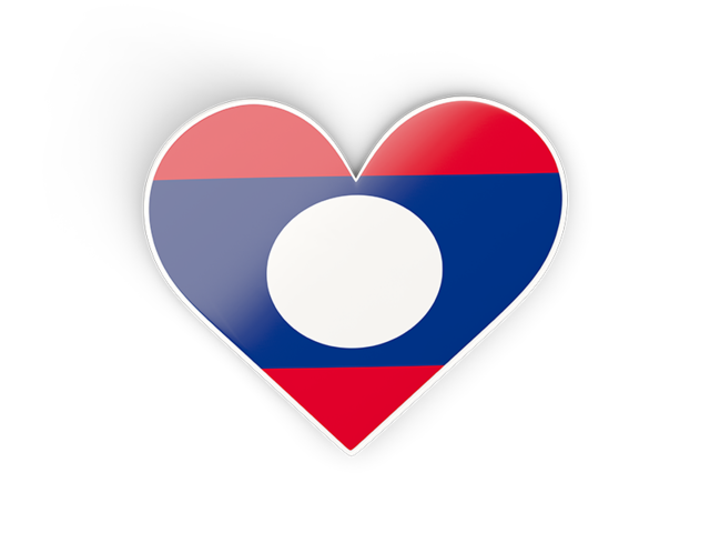 Heart sticker. Download flag icon of Laos at PNG format