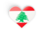 Lebanon. Heart sticker. Download icon.