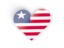 Liberia. Heart sticker. Download icon.