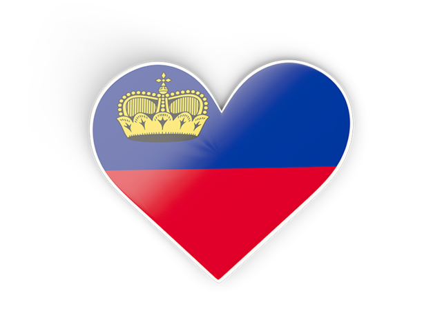 Heart sticker. Download flag icon of Liechtenstein at PNG format