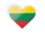 Lithuania. Heart sticker. Download icon.