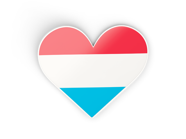 Heart sticker. Download flag icon of Luxembourg at PNG format