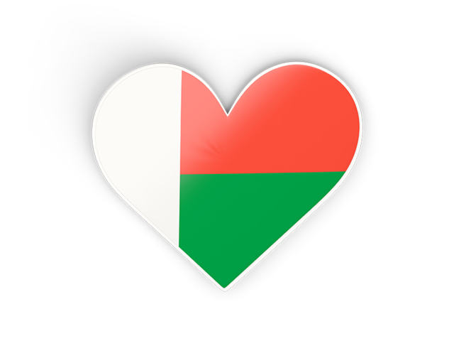Heart sticker. Download flag icon of Madagascar at PNG format