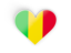 Mali. Heart sticker. Download icon.