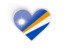 Marshall Islands. Heart sticker. Download icon.